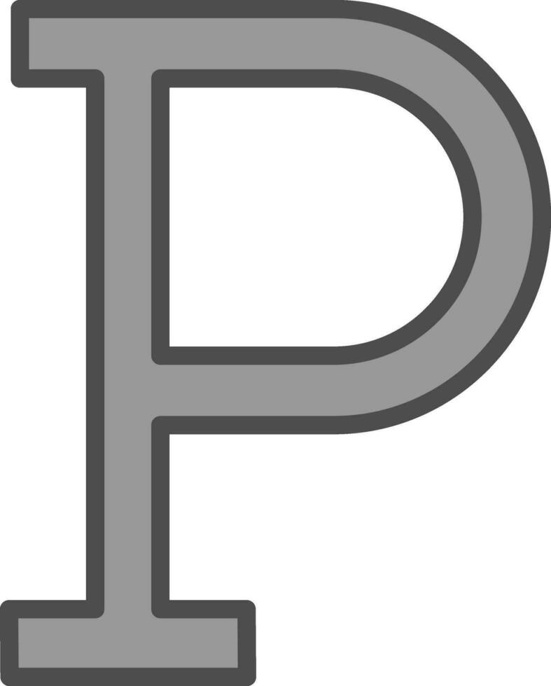 brief p vector icoon ontwerp