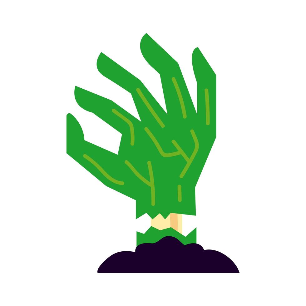 dood hand platte stijlicoon vector