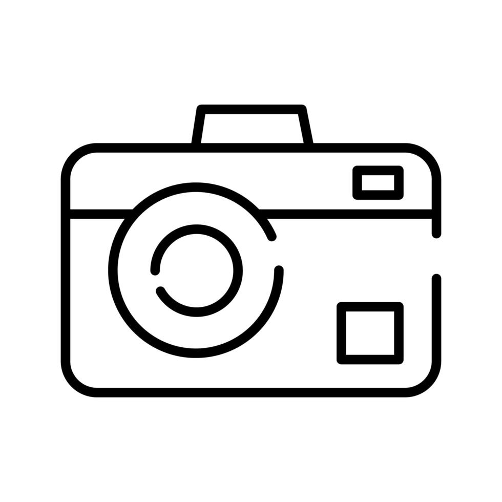 fotografische camera lijn stijlicoon vector