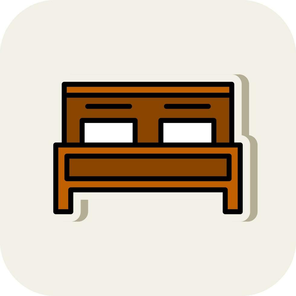 dubbele bed vector icoon ontwerp