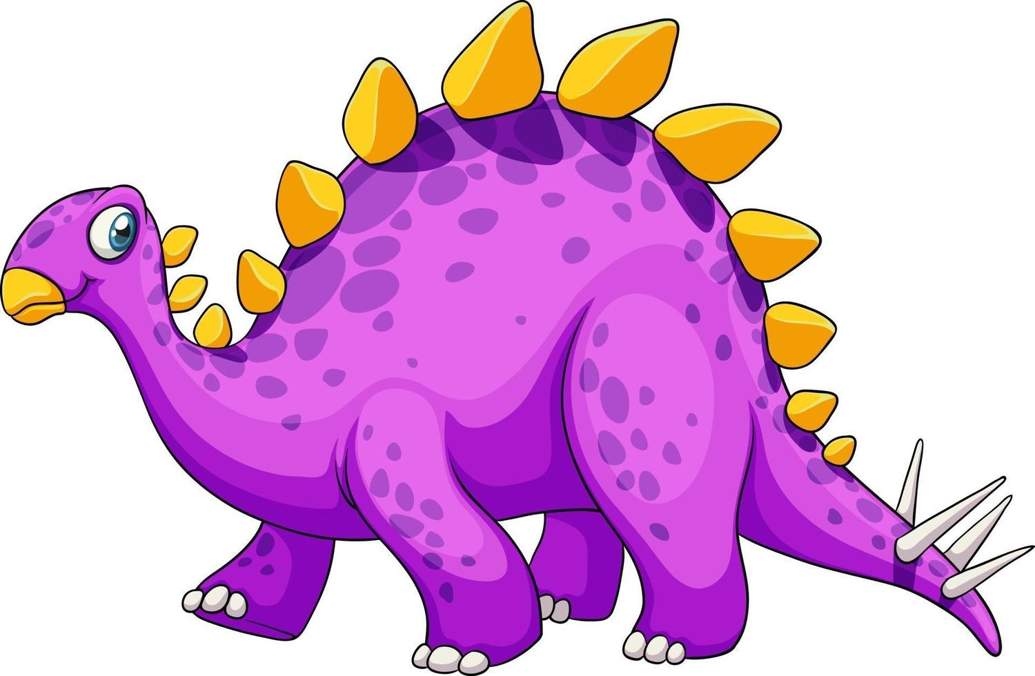 een stripfiguur van een stegosaurus-dinosaurus vector