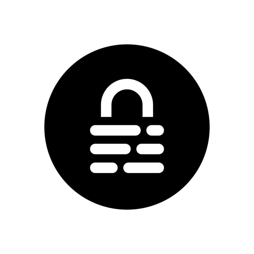 encryptie babbelen icoon vector. hangslot lijn symbool van sociaal media elementen vector