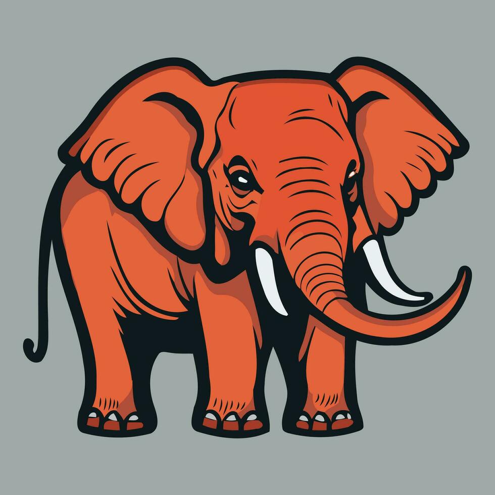 een mooi olifant vector kunst illustratie