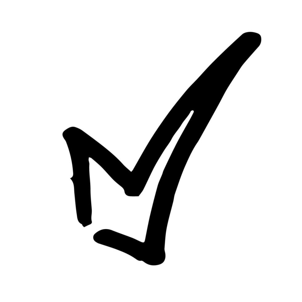 controleren checklist symbool tekening hand- tekening markeerstift stijl vector