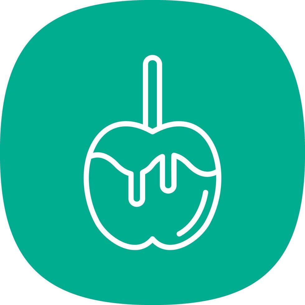 karamel appel vector icoon ontwerp