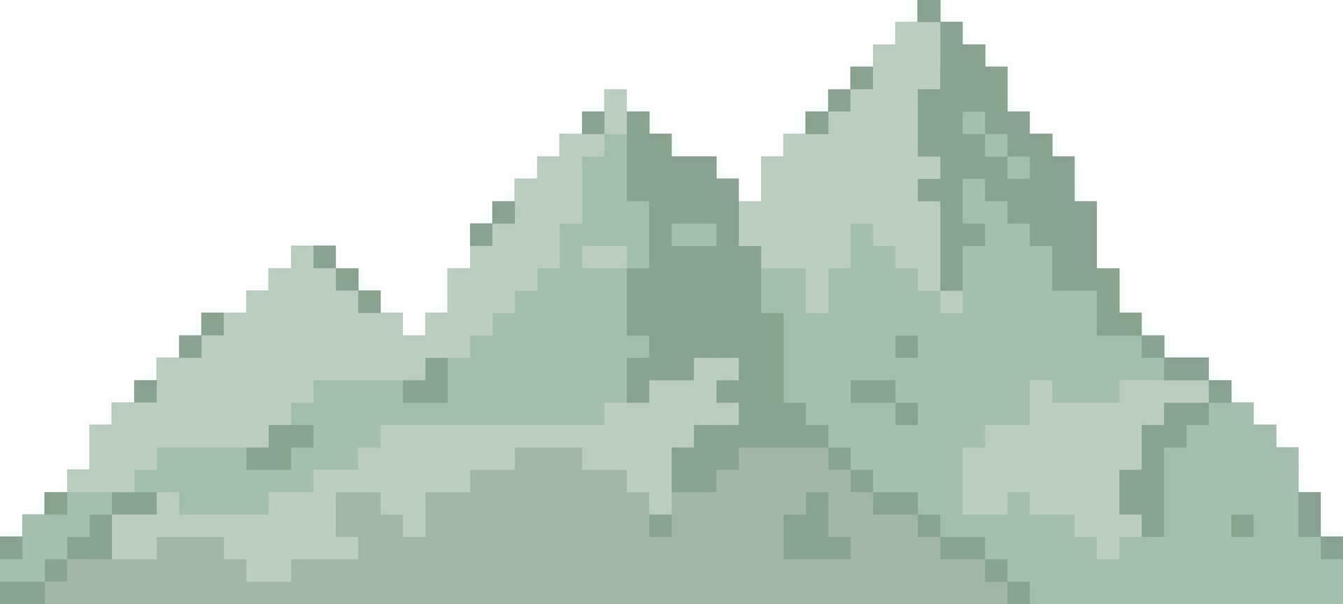 berg pixel vector illustratie van mooi landschap van berg