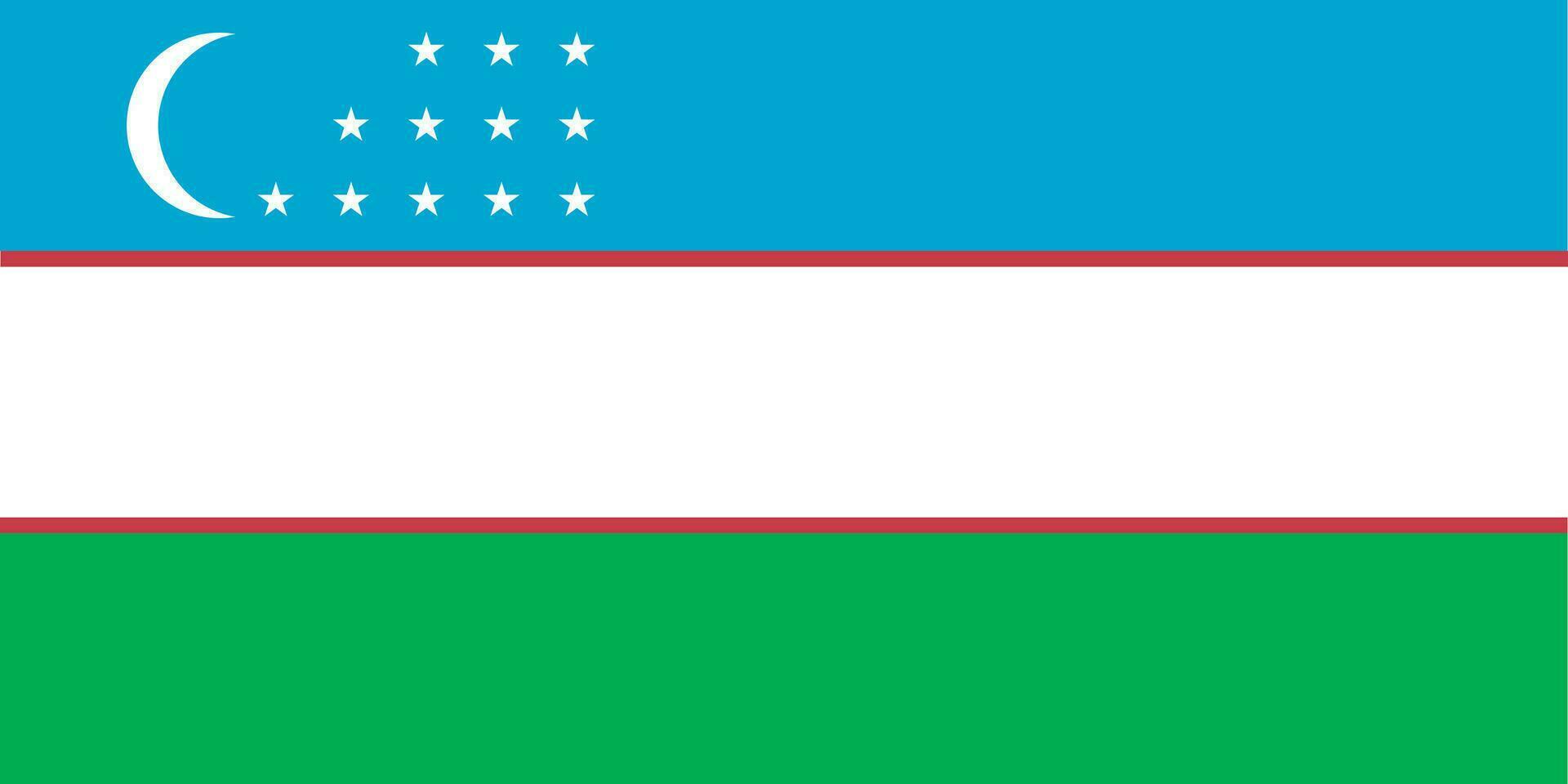 nationaal Oezbekistan vlag, officieel kleuren, en proporties. vector illustratie. eps 10 vector.