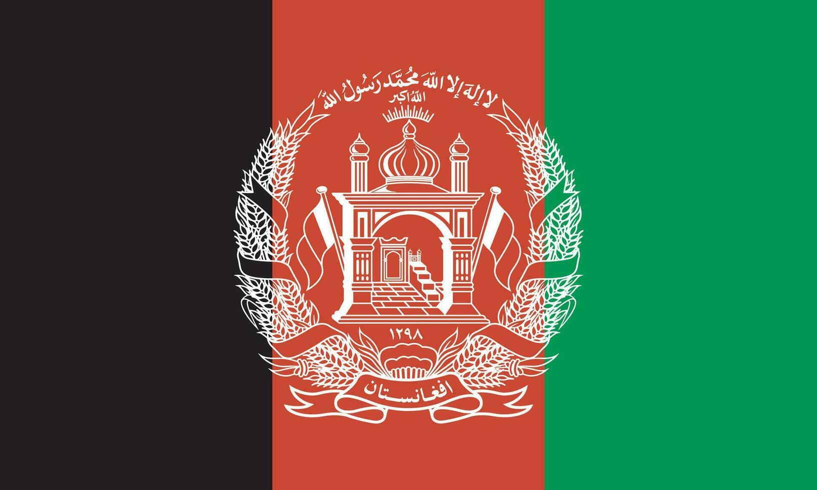 nationaal afghanistan vlag, officieel kleuren, en proporties. vector illustratie. eps 10 vector.