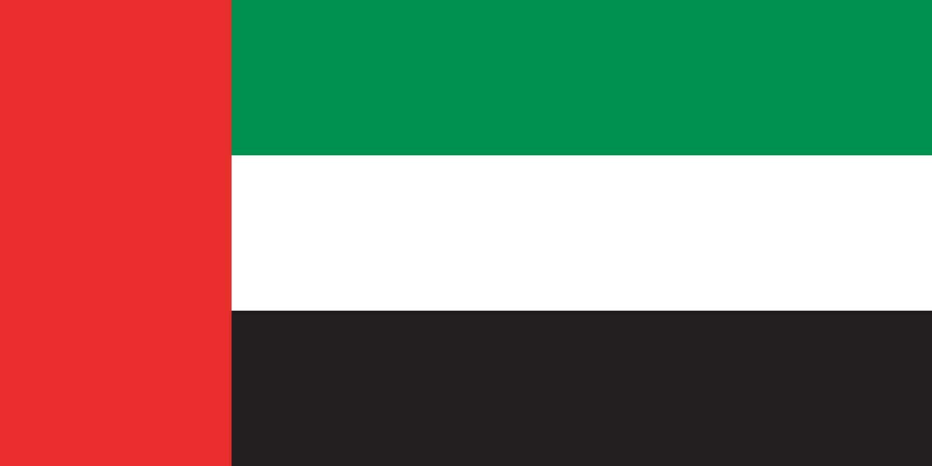 nationaal uae vlag, officieel kleuren, en proporties. vector illustratie. eps 10 vector.