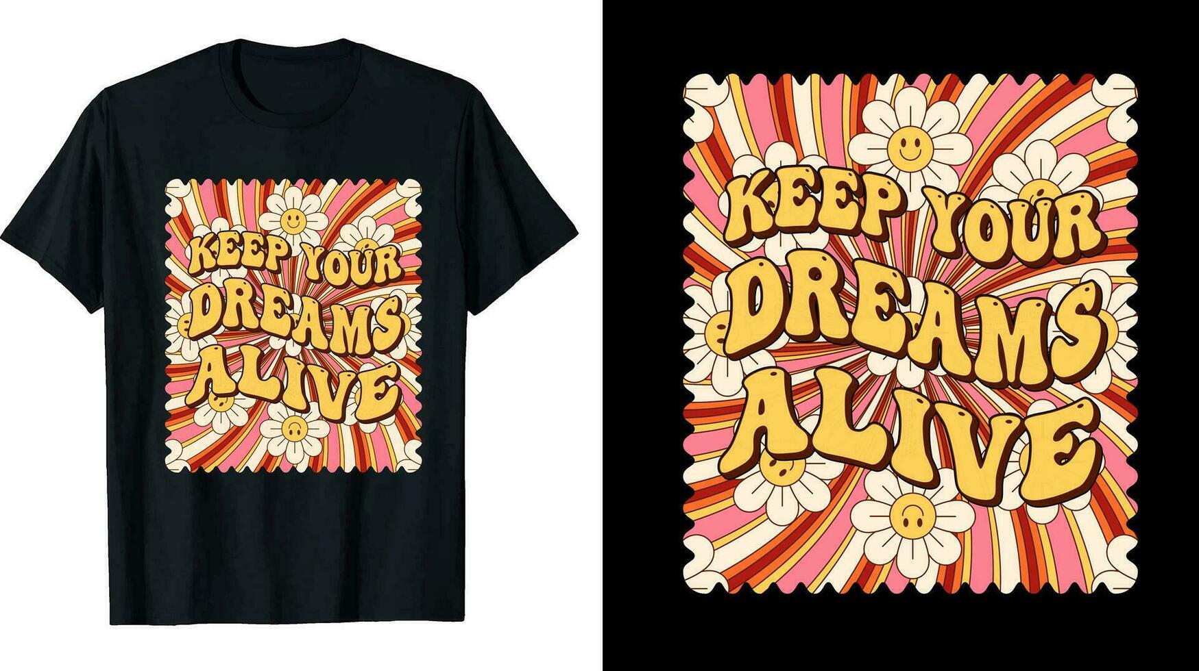 retro t-shirt, wijnoogst t-shirt, groovy t-shirt, hippie t-shirt, jaren 70 t-shirt ontwerpen vector