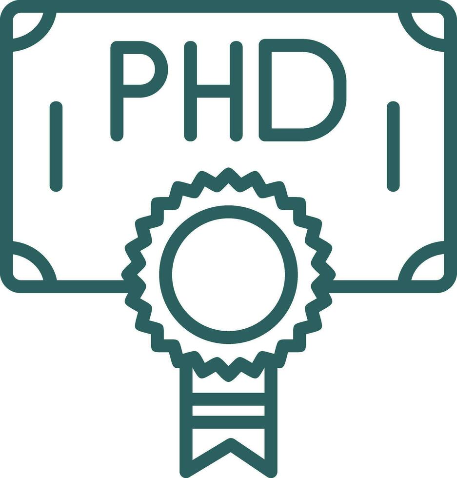 phd vector icoon ontwerp