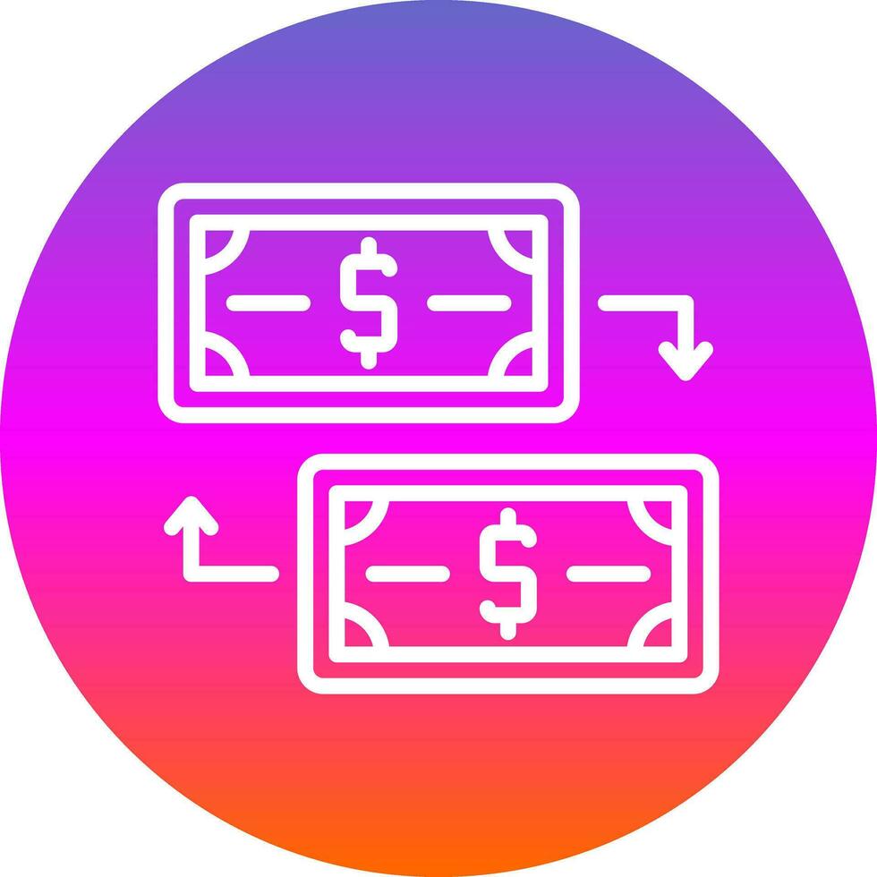 geld uitwisseling vector icoon ontwerp