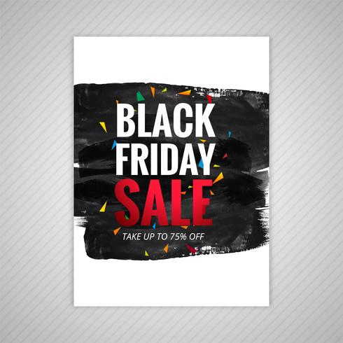Mooie zwarte vrijdag verkoop brochure sjabloonontwerp vector