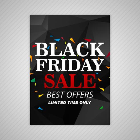 Mooie zwarte vrijdag verkoop brochure sjabloonontwerp vector