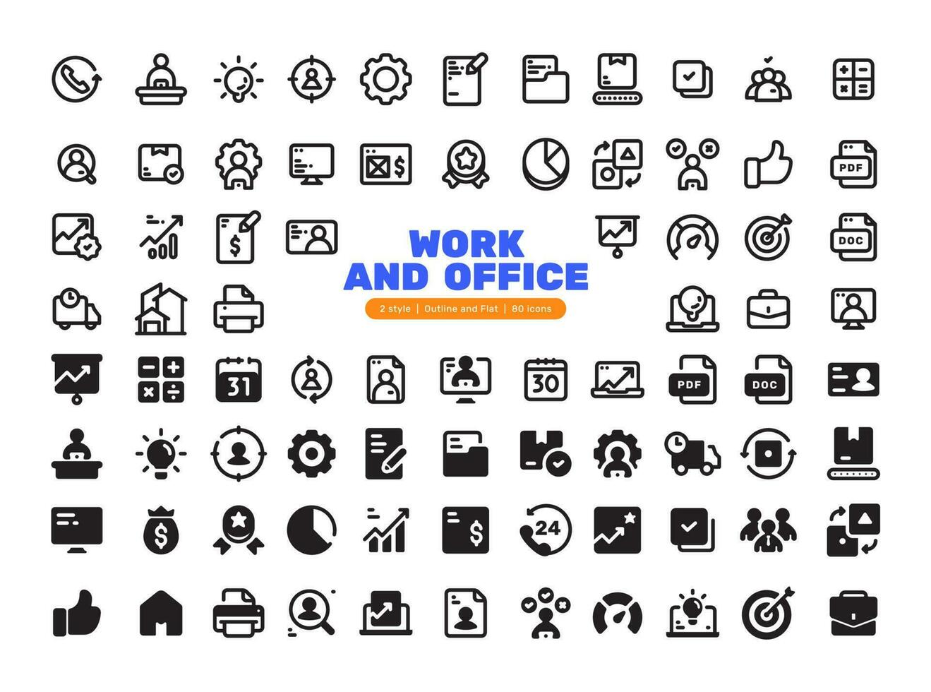 iconset voor werk en kantoor, gegevens, uploaden, doelwit vector