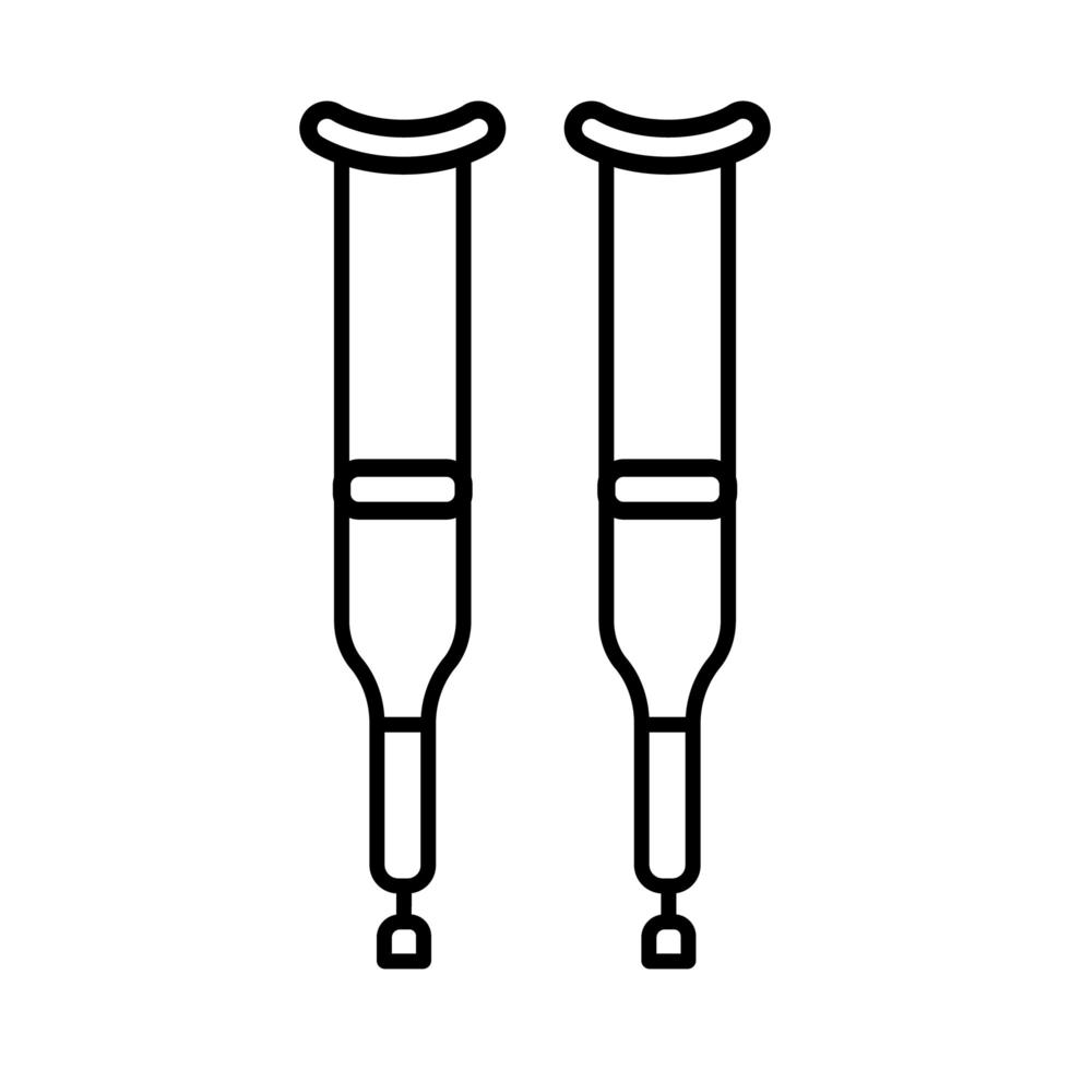 krukken uitgeschakeld gereedschap lijn stijlicoon vector