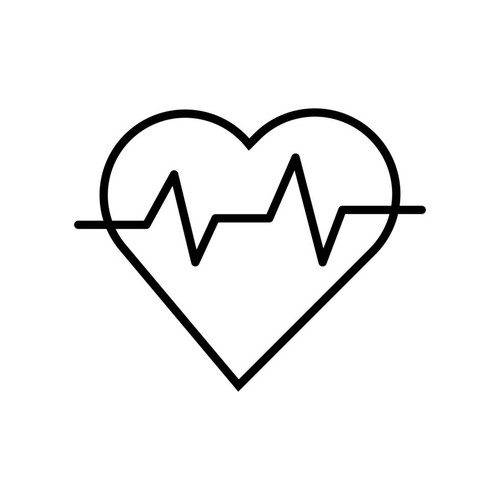 hart cardio lijn stijlicoon vector