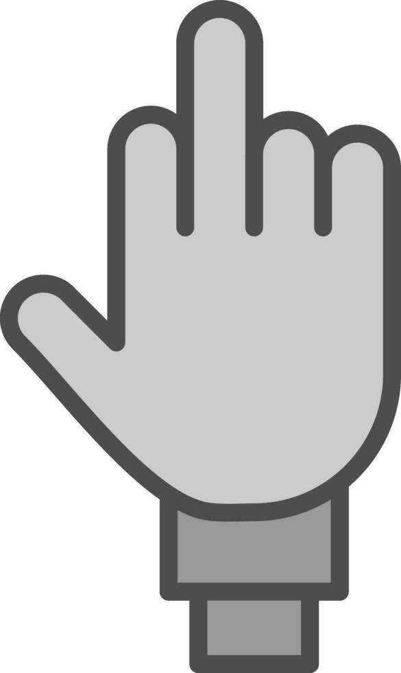 midden- vinger vector icoon ontwerp