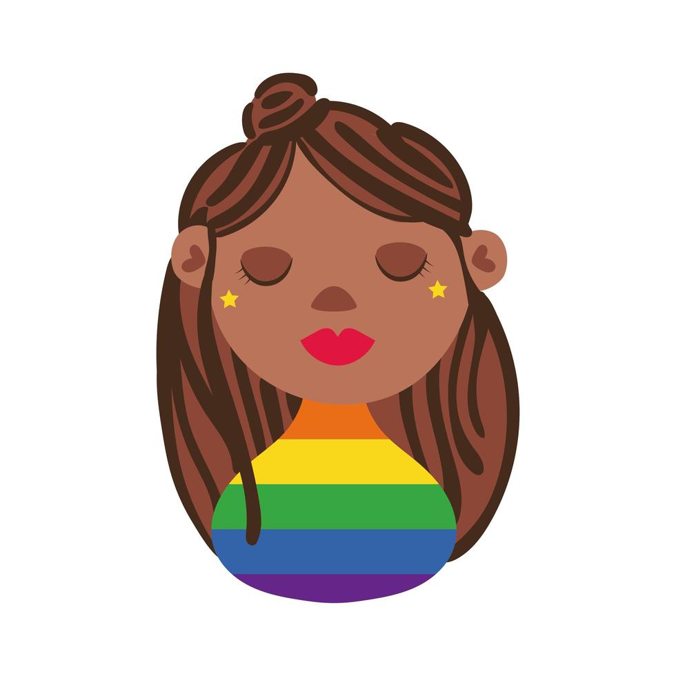 trots lgbtq afro karakter icoon vector