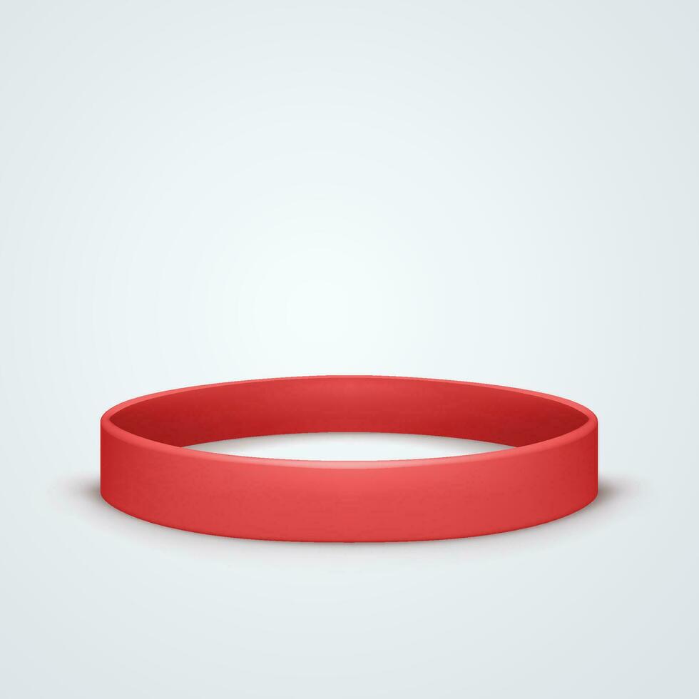 rood rubber band symbool Aan wit terug vector