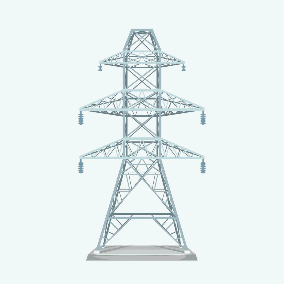 modern grijs elektrisch toren geïsoleerd Aan wit vector