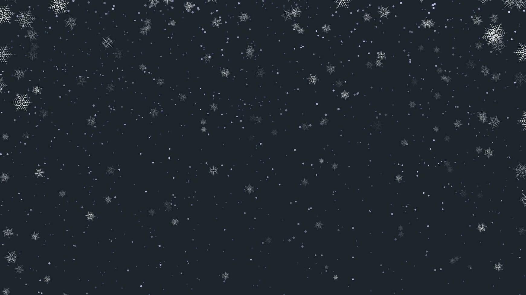 een veel van sneeuwvlokken Aan donker achtergrond vector