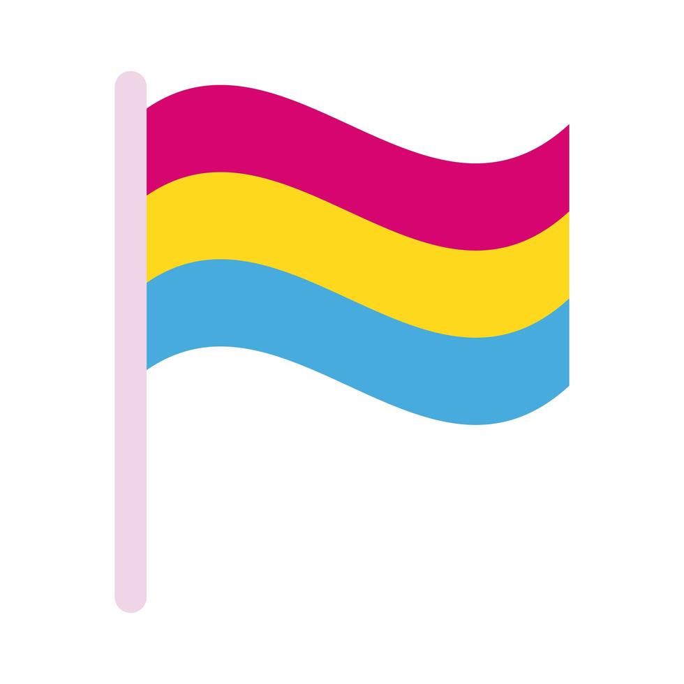panseksuele trots vlag vector