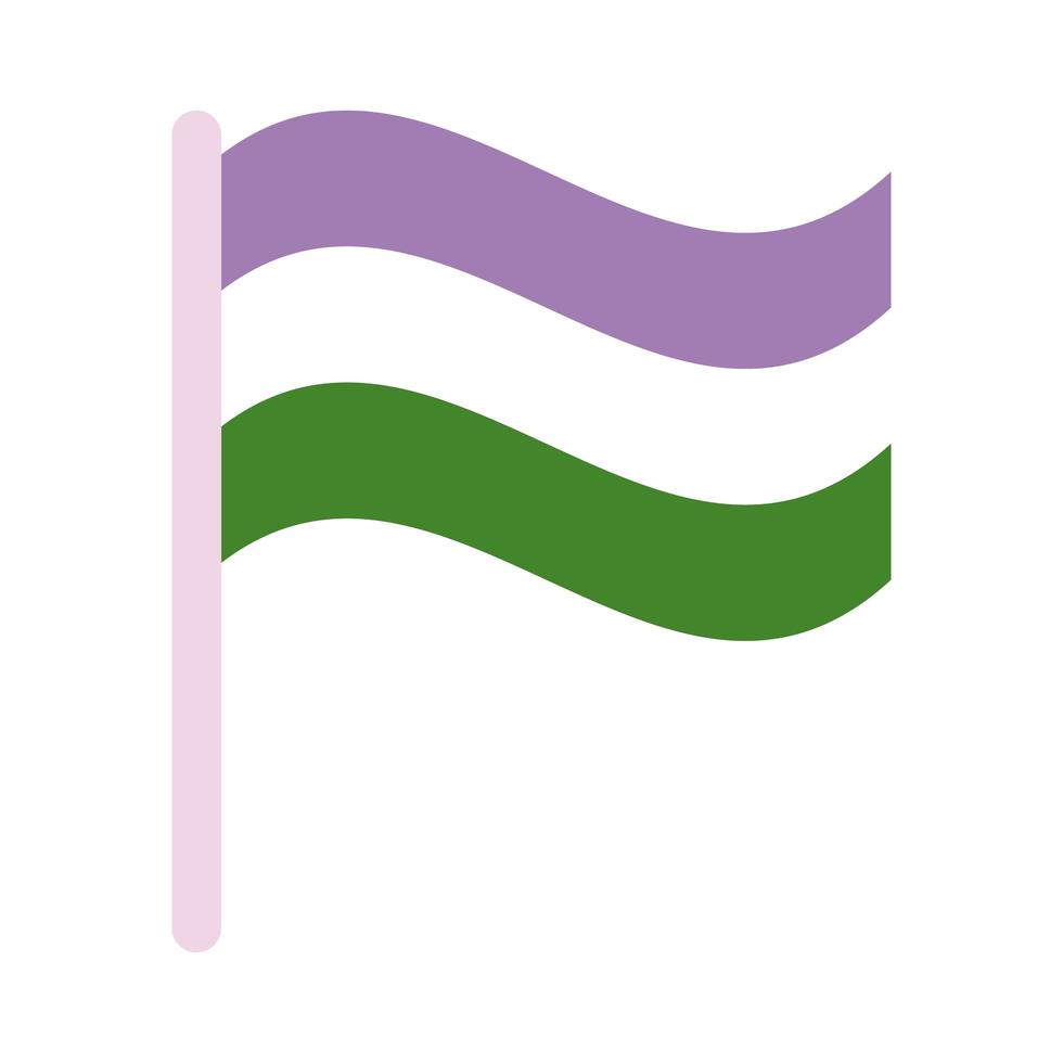 genderqueer trots vlag vector