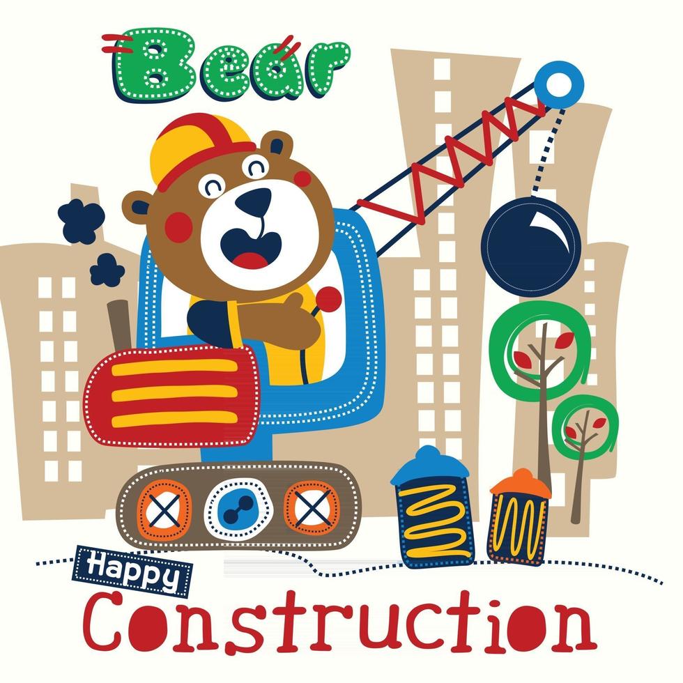 beer constructie grappige cartoon vector