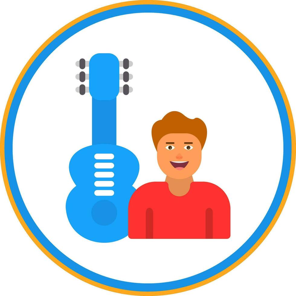 gitarist vector icoon ontwerp