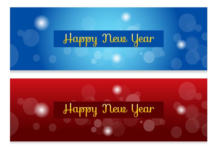 Abstracte nieuwjaarsbanners vector