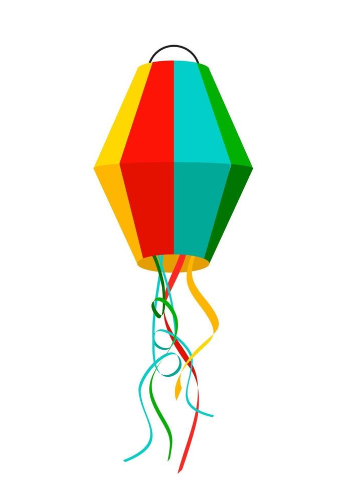papieren lantaarn ontwerpelement voor festa junina vakantie achtergrond. vector illustratie