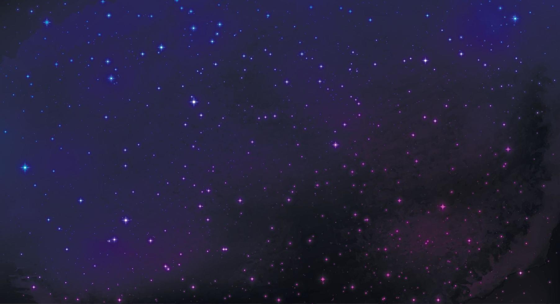 nacht glanzende sterrenhemel achtergrond vector