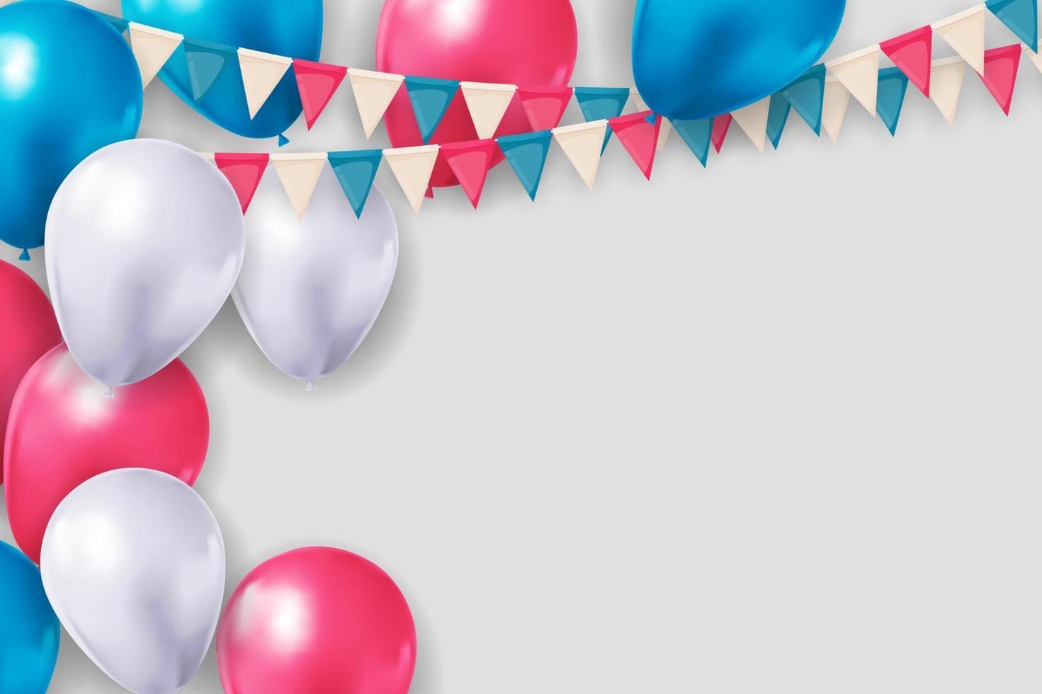realistische 3d ballonachtergrond voor feest, vakantie, verjaardag, promotiekaart, poster. vector illustratie eps10