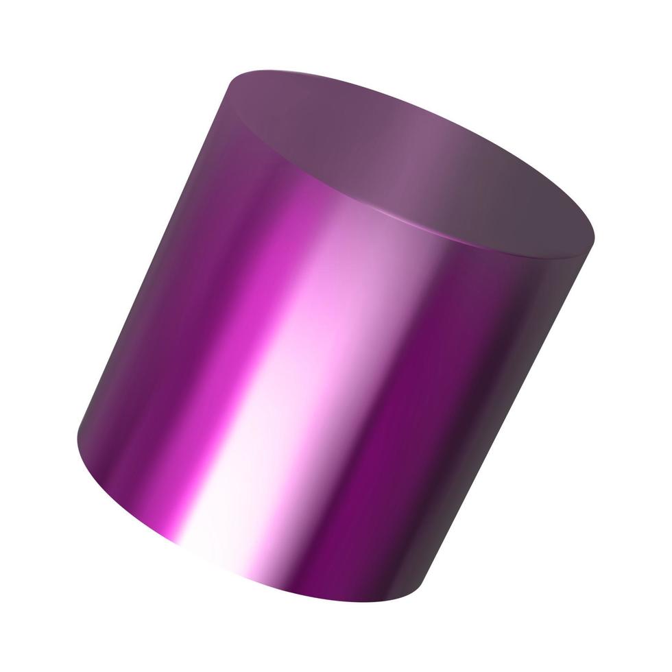 realistische 3d render metallic kleurverloop geometrische vormen objecten elementen voor ontwerp geïsoleerd op een witte achtergrond. vector illustratie