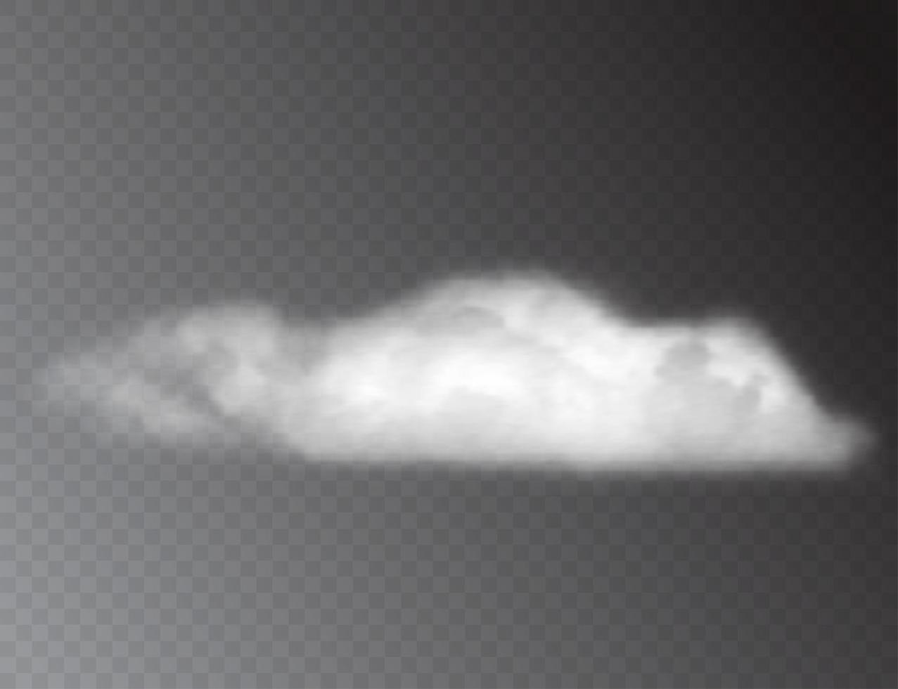 realistische 3D-witte wolken geïsoleerd op transparante achtergrond. vector illustratie eps10