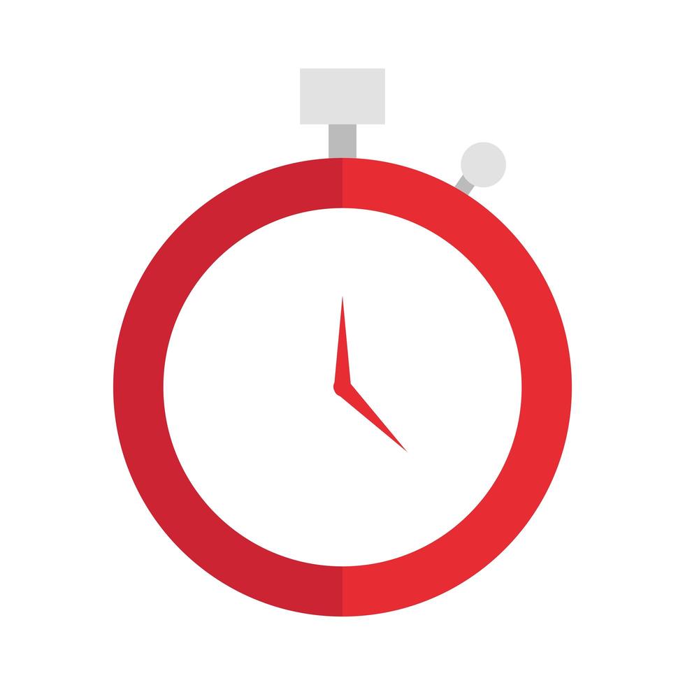 stopwatch tijd instrument maatregel sport plat pictogram ontwerp vector