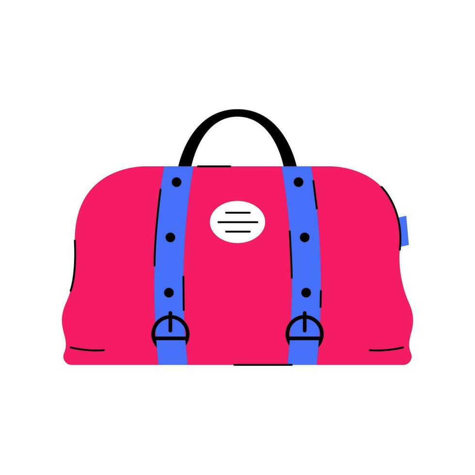 reizen tas. bagage voor toerisme concept. vlak vector illustratie geïsoleerd Aan wit achtergrond.