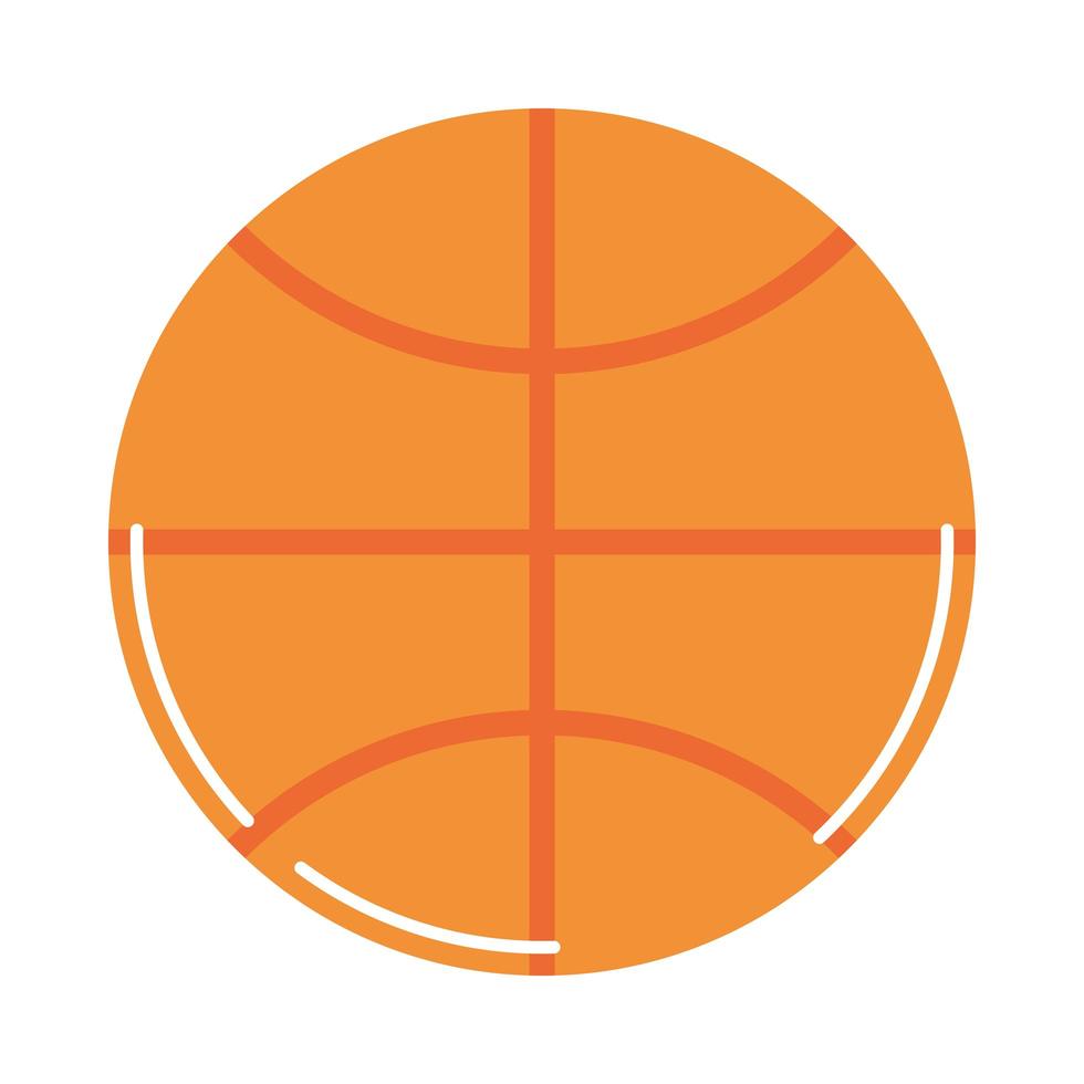 basketbal bal sportuitrusting vlakke stijlicoon vector