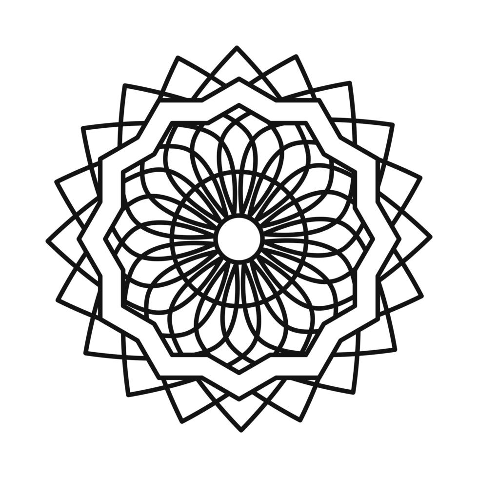 mandala decoratief ornament etnische oosterse lijn stijlicoon vector