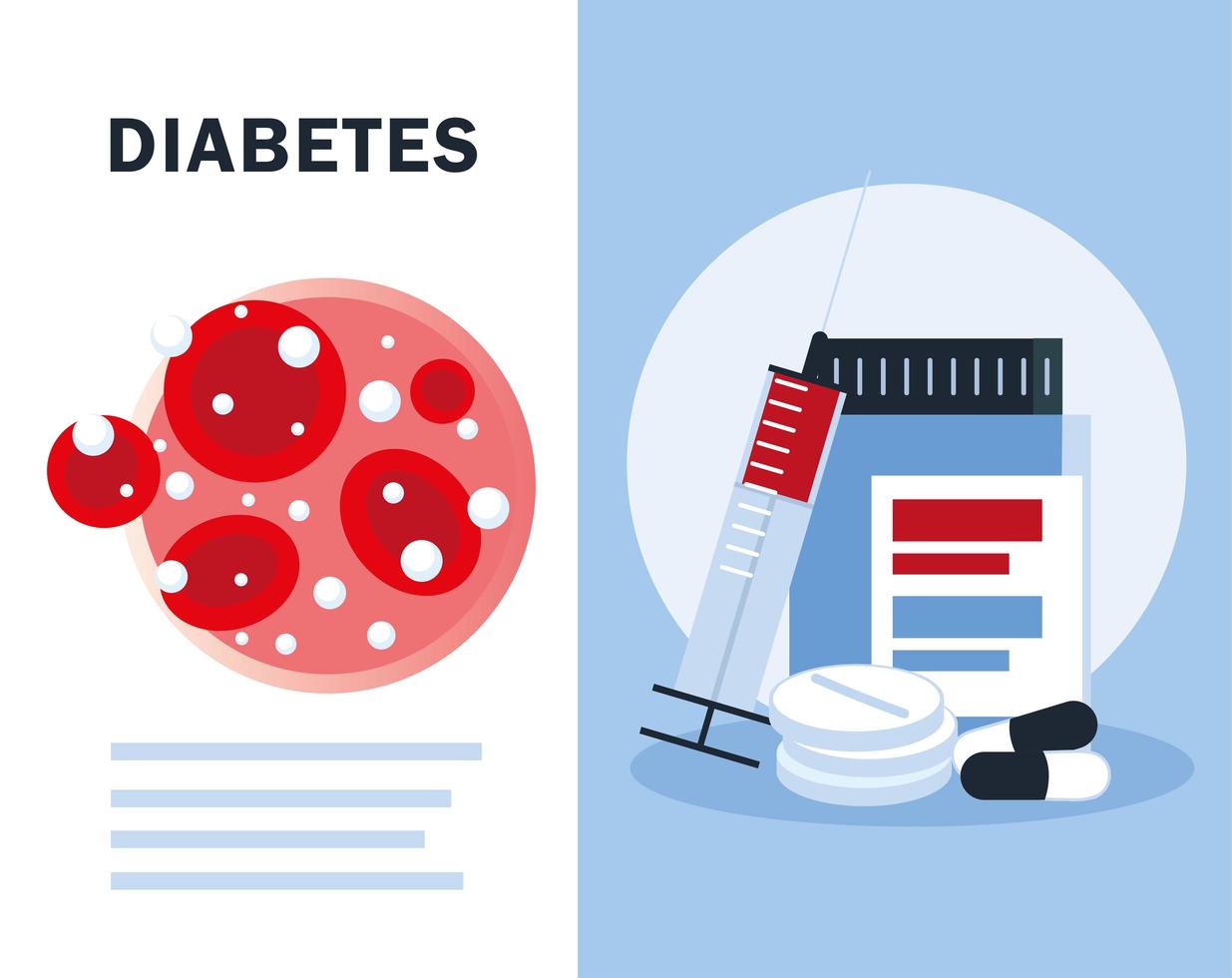 diabetes medicijn bloed vector