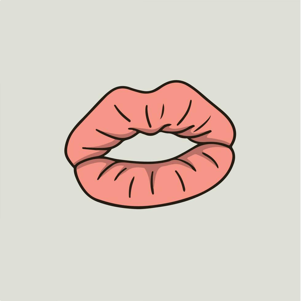 sexy lip symbool. vector illustratie.