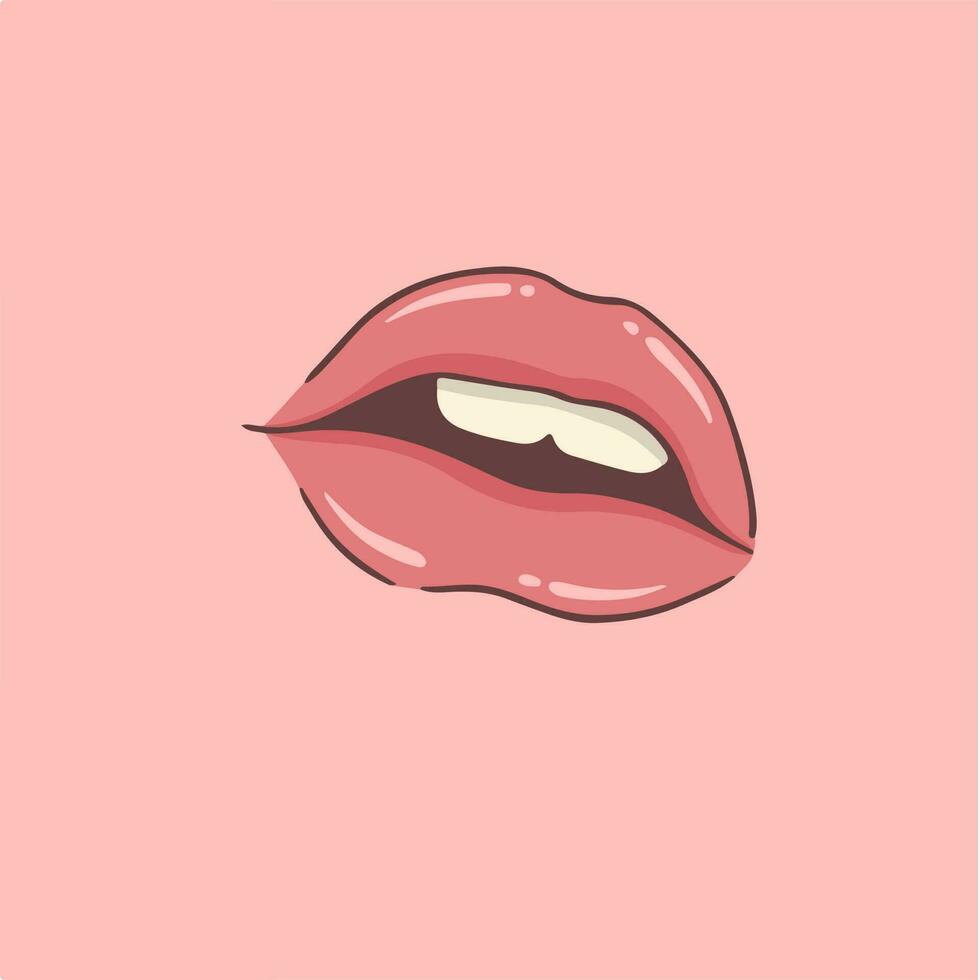 vrouw lippen symbool icoon. vector illustratie.