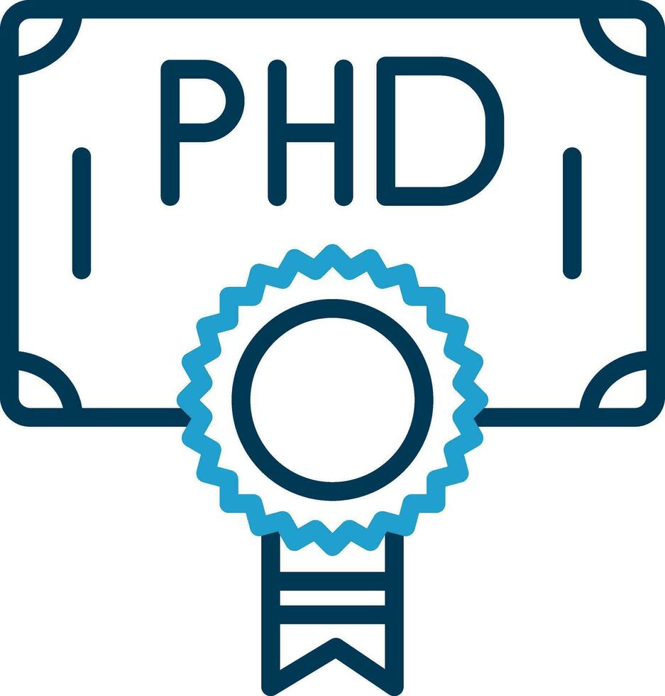 phd vector icoon ontwerp