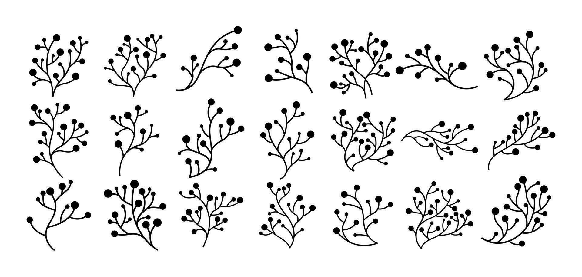 reeks van natuur eucalyptus bloem fabriek ontwerp. lijn biologisch eco blad logo icoon. vector