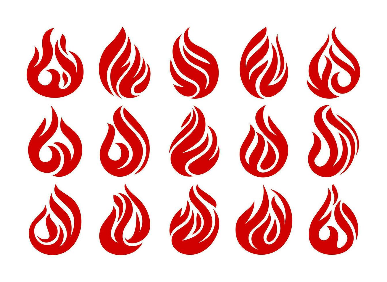reeks van waterdruppel vlam logo ontwerp sjabloon. modern brand gas- logo branding. vector
