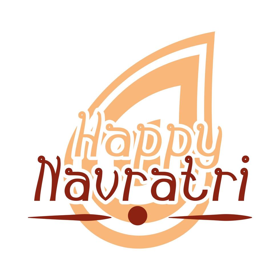 gelukkig navratri indiase viering godin durga cultuur platte stijlicoon vector