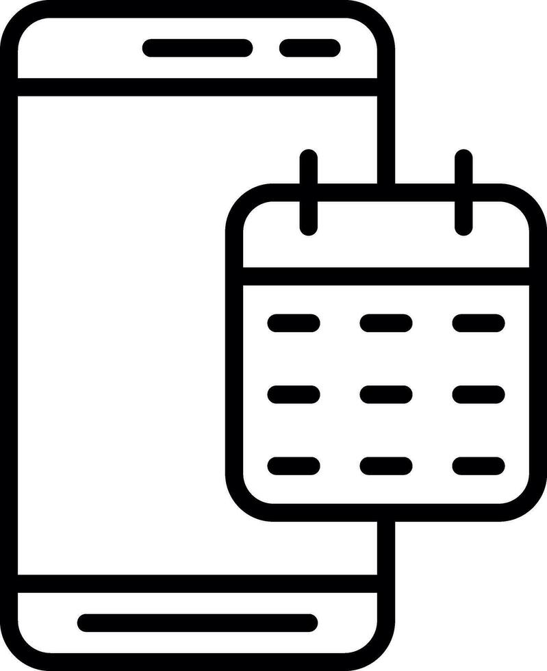 mobiel kalender vector icoon ontwerp