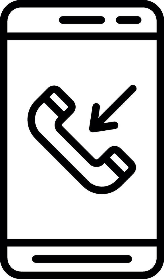 inkomend telefoontje vector icoon ontwerp