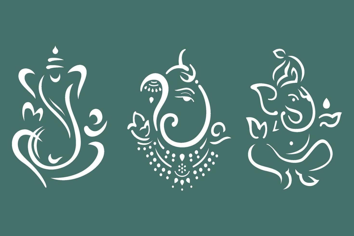 set van loard ganesha vector bestand.